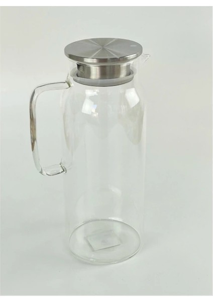 Buğz 1500 ml Borosilikat Cam Su Sürahisi - Metal Kapaklı ve Isıya Dayanıklı