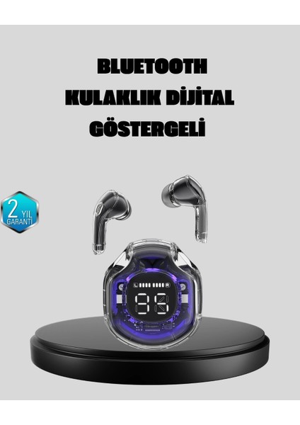 Buğz Enc Mikrofonlu Kablosuz Kulaklık Dokunmatik Kontrol ve LED Ekran Şarj Kutulu