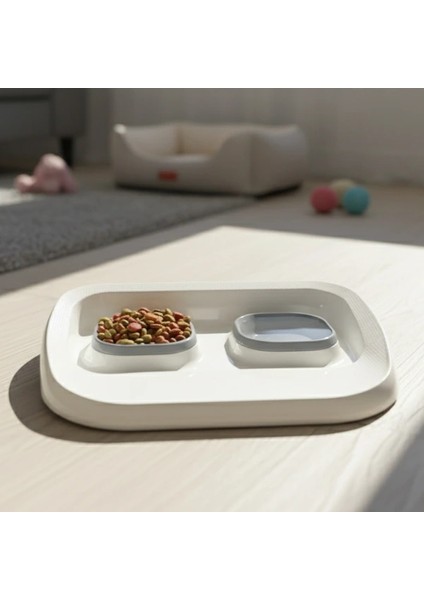 Buğz Mikopet Gri 2'si 1 Arada Mama ve Su Kabı modelleri