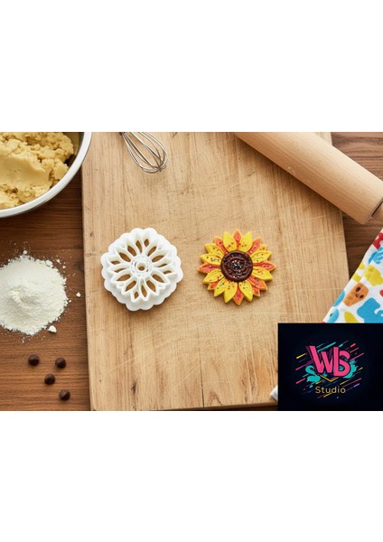 Ayçiçeği Kurabiye Kalıbı ve Şeker Hamuru Şekillendirici