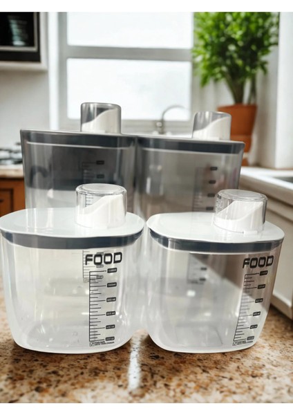 Ölçülü Saklama Kapları Silikon Kapaklı 4’lü | 2 Küçük Boy & 2 Büyük Boy fırsatları