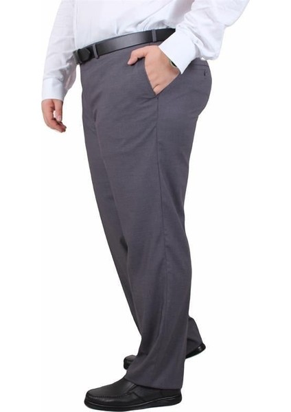 Erkek Büyük Beden 6 Drop Kumaş Pantolon Parıs P071011 Fume