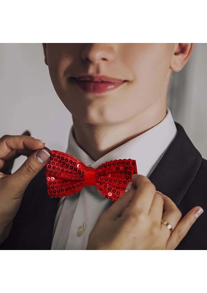 Buğz Kırmızı Payetli Pullu Papyon fırsatları