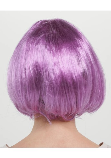 Buğz Düz Kesim Küt Parti Peruğu Rose Pembe