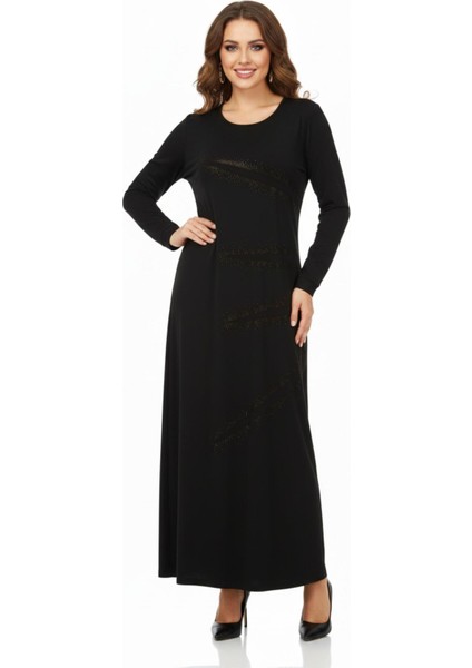 Kadın Uzun Kol Taşlı Sandy Elbise BGL-ST04663