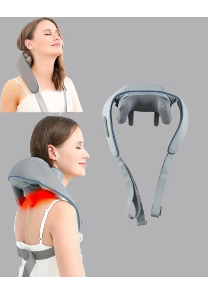 Buğz Titreşimli Boyun Masaj Cihazı Isı Terapili Şarjlı Vnb-01 Ergonomik U Tasarım indirimleri