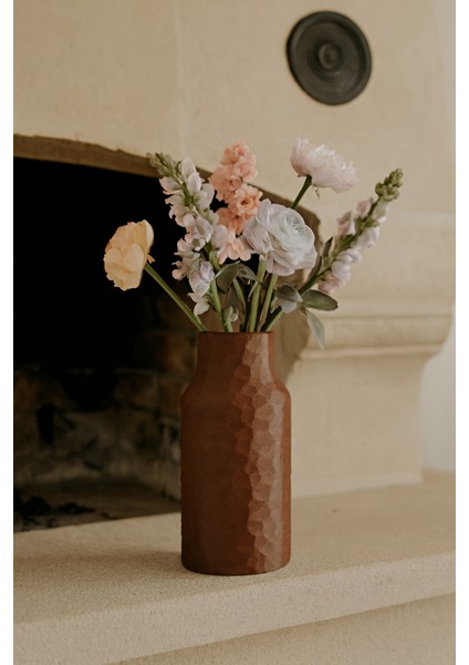 Taş Dokulu Otantik Vazo | 3D Pla Doğa Dostu Dekor | 21CM