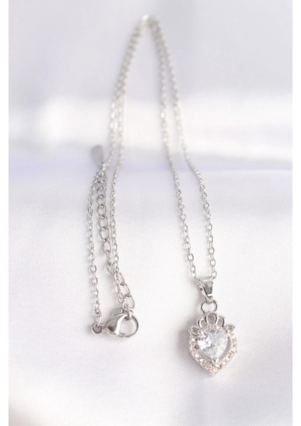 316L Çelik Zincir Gümüş Renk Zirkon Taşlı Rapunzel Kolye fiyatları