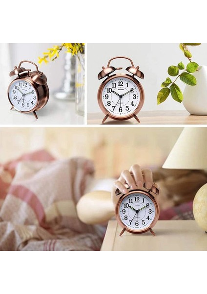 Buğz Nostaljik Metal Çalar Masa Saati Orta Boy