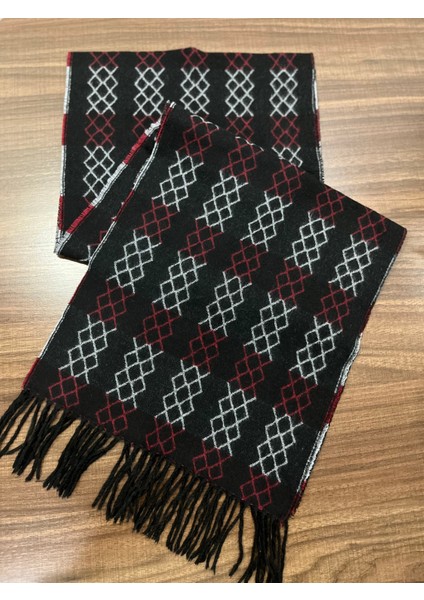 Unisex Floş Yün Desenli Şal Atkı (190 Cm) modelleri