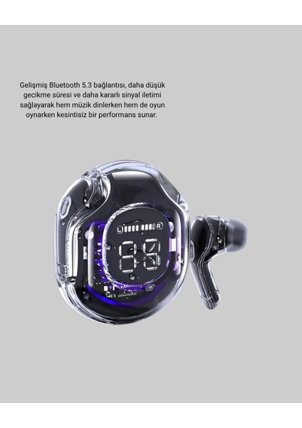 Buğz Bluetooth 5.3 Kablosuz Kulaklık Hifi Stereo ve Ekstra Bass Dijital Ekranlı fırsatları