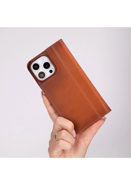 Buğz Apple iPhone 16 Pro Max Uyumlu, Hakiki Deri, El Yapımı, Cüzdanlı Kılıf, Gölgeli Taba modelleri