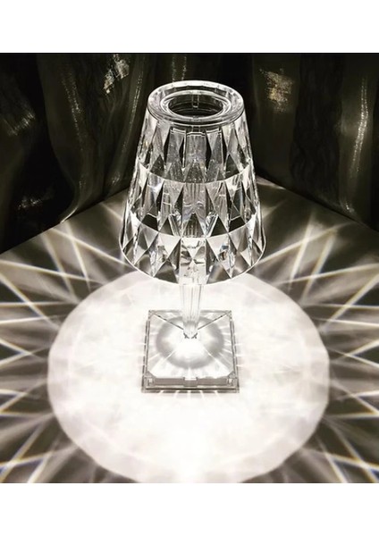 Buğz Kristal Abajur LED Kumandalı ve Dokunmatik Masa Lambası