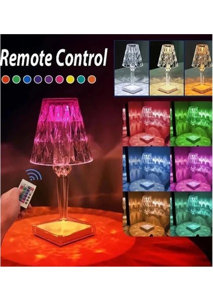 Buğz Kristal Abajur LED Kumandalı ve Dokunmatik Masa Lambası modelleri