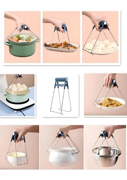 Buğz 4 Parça Yanma Önleyici Mutfak Seti - Tencere Tabak Tutucu ve Fırın Eldiveni