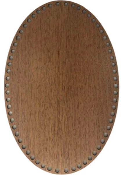 30×20 cm Oval Örgü Taban – Delikli Ahşap Görünümlü Çanta & Sepet Tabanı