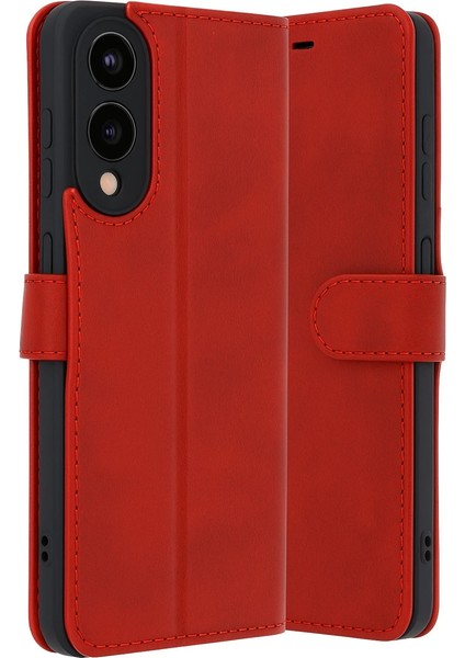 Samsung Galaxy S25 Edge Trend S Plus Kapaklı Kılıf - Kırmızı