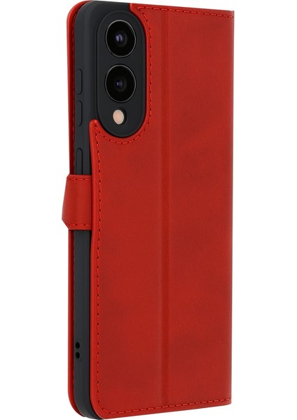 Samsung Galaxy S25 Edge Trend S Plus Kapaklı Kılıf - Kırmızı modelleri