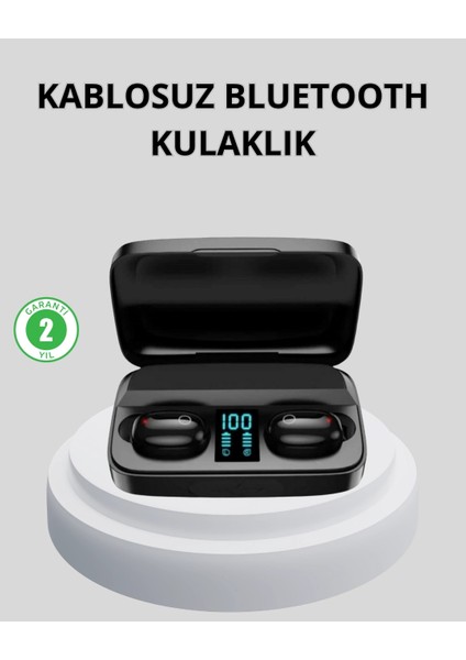 Buğz Tws Bluetooth Kulaklık 1800MAH Şarj Kutulu Dijital Ekranlı