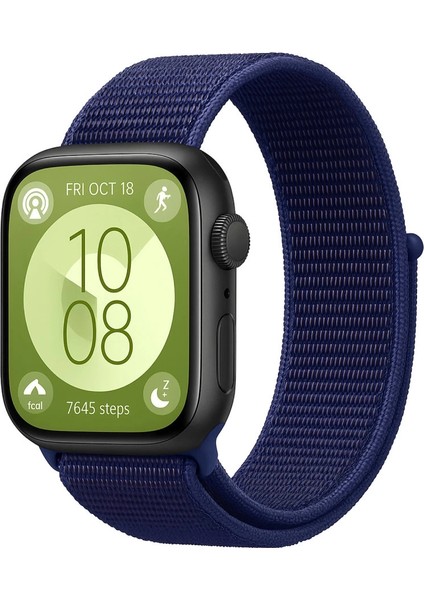 Huawei Fit 4 Hasırlı Cırtcırtlı Kordon - Lacivert-Mürdüm