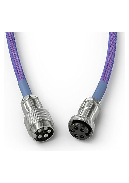Sarmal Klavye Kablosu - Mekanik Oyun Klavyesi Sarmal Kablo Için Sarmal USB C Kablosu Zanaatkâr Örgülü Kablolar - Özel Klavye Kablosu (Nebula) fiyatları