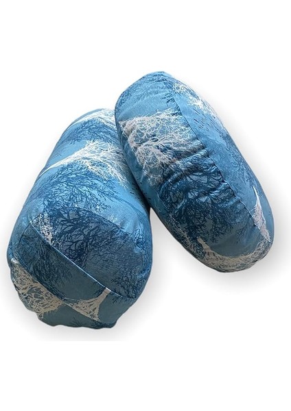 Kumaş Bolster Minderi & Meditasyon Minderi 2'li Set Yoga Bolster ve Meditasyon Minderi