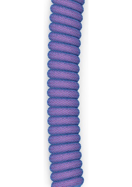 Sarmal Klavye Kablosu - Mekanik Oyun Klavyesi Sarmal Kablo Için Sarmal USB C Kablosu Zanaatkâr Örgülü Kablolar - Özel Klavye Kablosu (Nebula) fırsatları