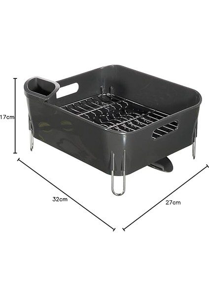 Bianka Paslanmaz Bulaşıklık Gri KÜÇÜK37*33*17 cm D-14650 indirimleri