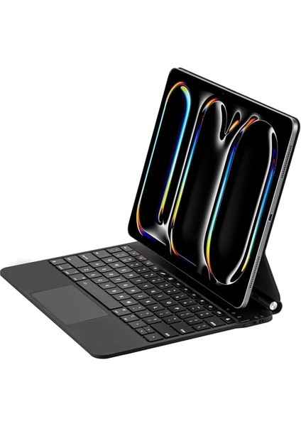 Ipad Pro 11 M4 2024 ile Uyumlu Manyetik Bluetooth Magic Keyboard Touchpad Işıklı Klavyeli Kılıf indirimleri