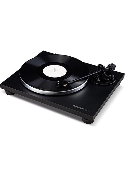 Turn 2 Black | Analog Hifi Belt Drive Turntable | Pikap | Plak Çalar | Ortofon Om 10 Iğne ve Headshell Dahil