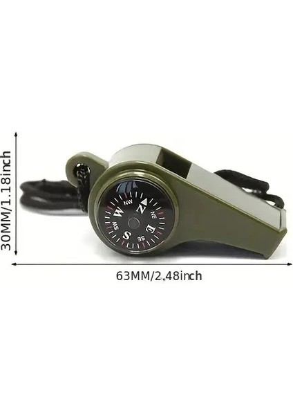 Buğz Pusulalı Çok Fonksiyonlu Acil Durum Düdüğü