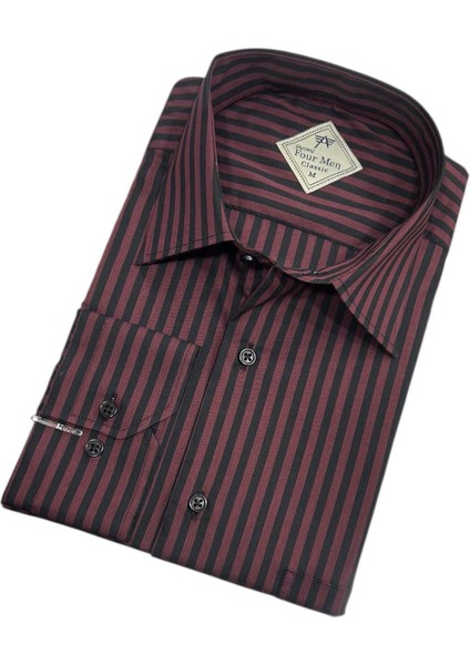 Klasik %100 Cotton Uzun Kollu Terletmeyen Kışlık Flanel Çizgili Süler Gömlek (Regular Kalıp) fiyatları