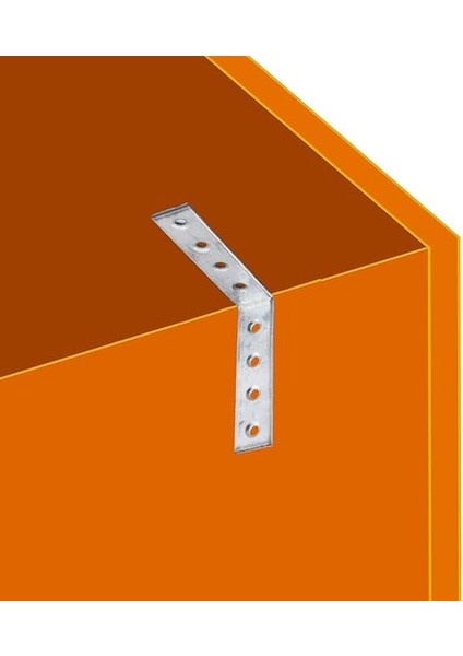 Mobilya Köşe Bağlantı Sabitleme L Demir Deprem Dolap Duvar Birleştirme Gönye 65X65X15 mm (25 Adet) indirimleri