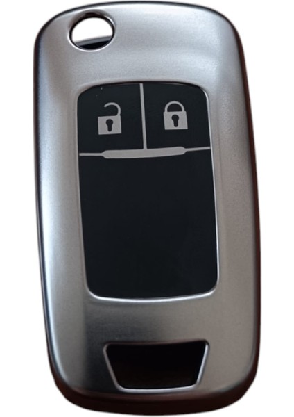 Opel Astra J Anahtar Uyumlu Silikon Oto Anahtar Kumanda Kabı Kılıf Füme
