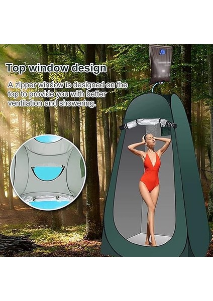 Pop Up Tuvalet Çadır Duş Gizlilik Çadırı Taşınabilir Değişen Soyunma Çadırları Odası Güneşlik Açık Sırt Çantası Barınak Kanopisi (Yeşil 120X120X190CM) modelleri