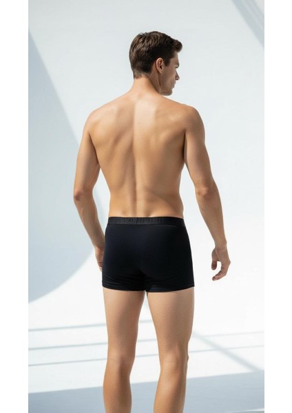 Erkek 6’lı Boxer Seti – Siyah Renk Esnek Bel Lastikli Modal modelleri