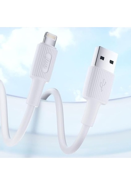 12W 2.4A Usb-A To Lightning iPhone iPad Silikon Hızlı Şarj ve Data Kablosu Beyaz 1 Metre fiyatları