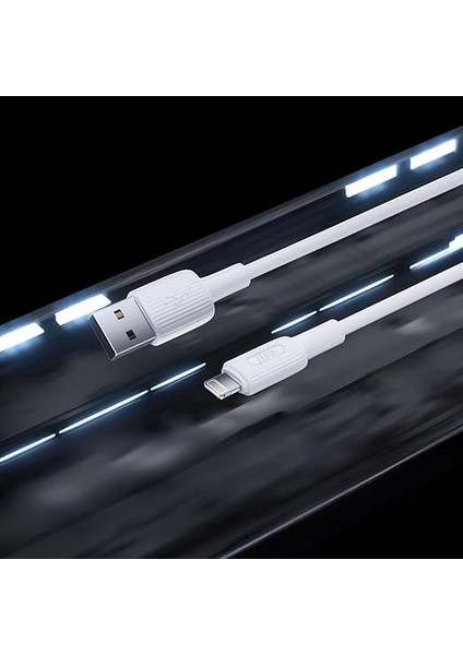 12W 2.4A Usb-A To Lightning iPhone iPad Silikon Hızlı Şarj ve Data Kablosu Beyaz 1 Metre modelleri