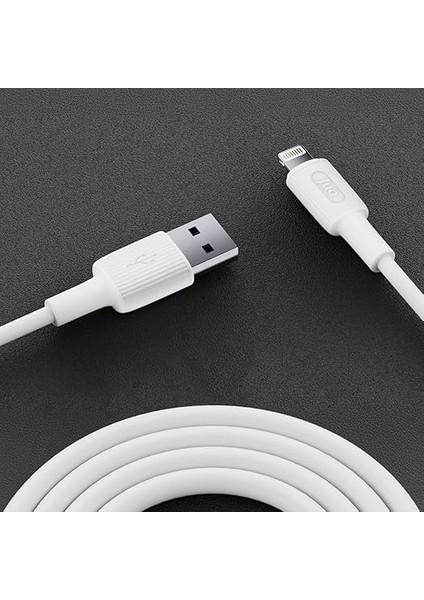 12W 2.4A Usb-A To Lightning iPhone iPad Silikon Hızlı Şarj ve Data Kablosu Beyaz 1 Metre fırsatları