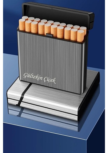 USB Şarjlı Elektronik Çakmak Taşınabilir Sigara Paketi Muhafaza Kutusu Kişiye Özel Tek Ebat Füme fırsatları