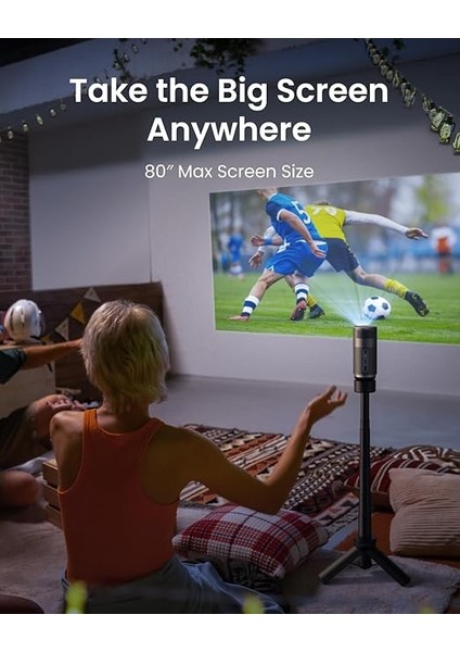 By Anker, Capsule Air, Dünyanın En Küçük Google Tv Projeksiyon Cihazı, Sadece 650G, 2 Saat Oynatma, Otomatik Odak - Siyah indirimleri