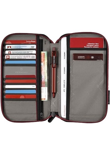 Seyahat Temelleri, Seyahat Organizatörü, Rfıd ile Fermuarlı Belge Tutucu, Siyah, Talla Única, Gündelik modelleri