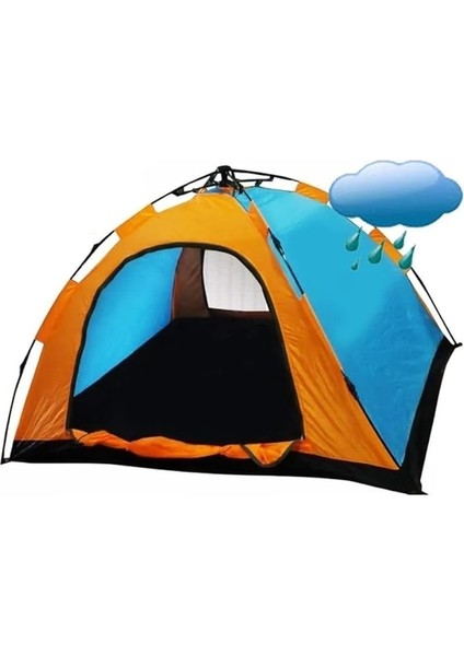 Kişilik Tam Otomatik Kamp Çadırı Kolay Kurulum Sineklikli 300X300X170CM