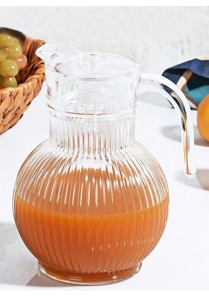 Cam Tombul Çizgili Cam Sürahi 1,9 Litre fiyatları