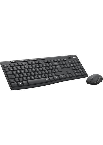 MK295 Kablosuz Sessiz Klavye Mouse Seti, Silenttouch Teknolojisi, Gelişmiş Optik Izleme, Sıvı Dökülmesine Dayanıklı, 10 M Kullanım Mesafesi, Türkçe Q Klavye, Siyah