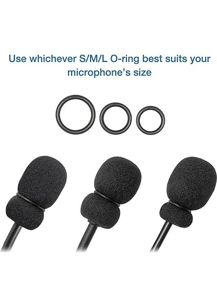 Blueparrott B250 B350 B450 B550 B550 C400 S450 Gürültü Önleyici Kulaklık Mikrofonu + 3 Boyutta 12 O-Halka ile Uyumlu 4'lü Paket Mikrofon Köpüğü Kapakları - Çeşitli Mikrofon Boyutları Için Ön fiyatları