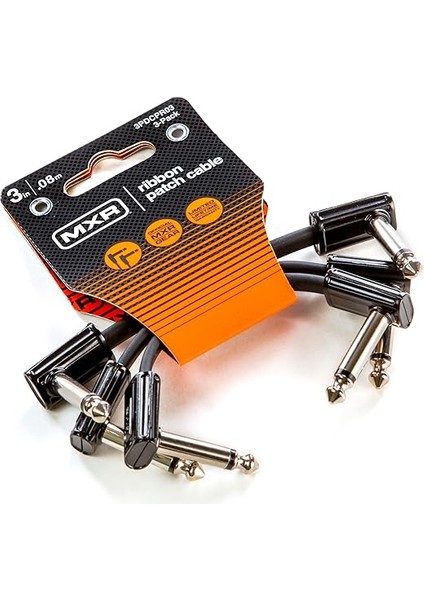 Jım Dunlop Şerit Yama Kablosu 3 "| 3"-3 Paket, 1/4-Inç Dik Açı (3PDCPR03) modelleri