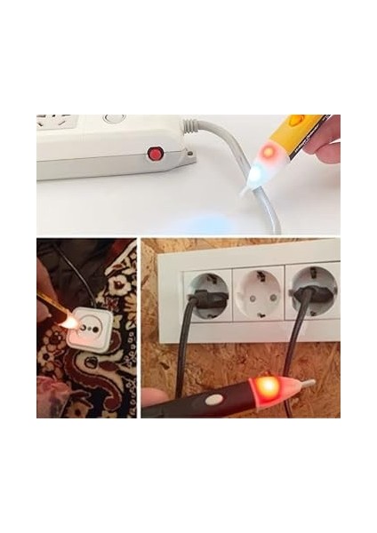 Dedektörlü Temassız Işıklı Kablo Voltaj Test Elektrik Kaçak Dijital Kontrol Kalemi Cihazı modelleri