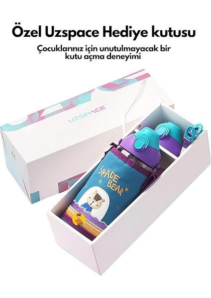 Büyük Boy 700ML Kılıflı Askılı Pipetli/pipetsiz Iki Ayrı Kapaklı Tritan Çocuk Matarası (Smart Baby (Kırmızı-Yeşil)) fırsatları