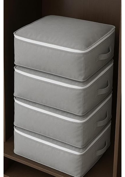 4 Adet Çok Amaçlı Giysi Dolap Düzenleyici Hurç- Kazak-Giysi-Pike-Battaniye Hurcu 40X40X30 cm modelleri